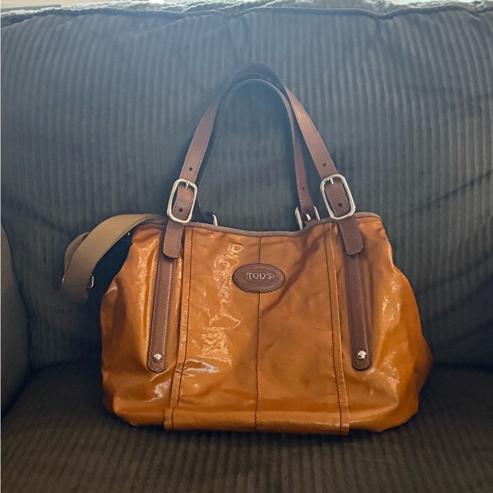Tod's Coated Canvas Shoulder and Crossbody Bag